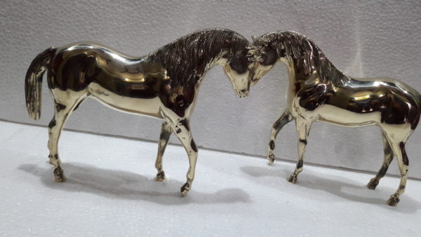 Antique Brass Horse Sculpture