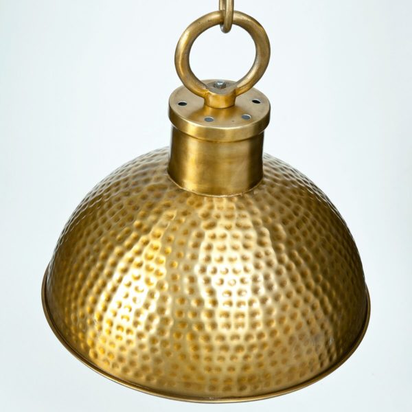 Brass Plated Hammerred Lamp