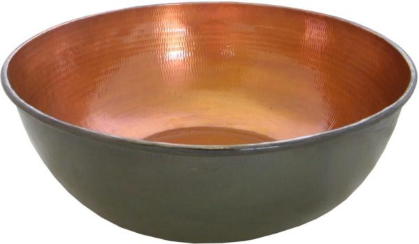 Copper pedicure bowl bronze finish