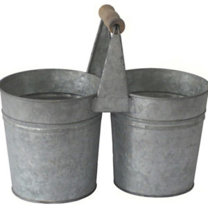 Galvanized two bucket set