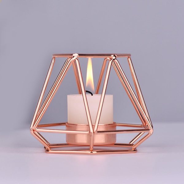 Geometric candle holder stand