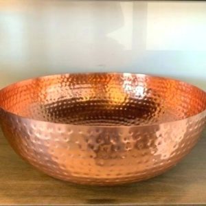 Copper pedicure bowl hammered finish